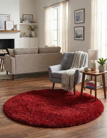 5' x 5' Infinity Shag Round Rug