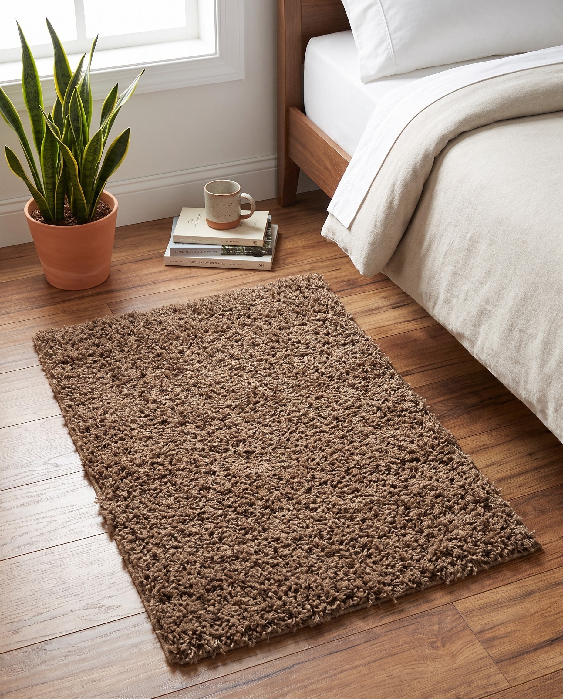 2' x 3' Solid Shag Rug