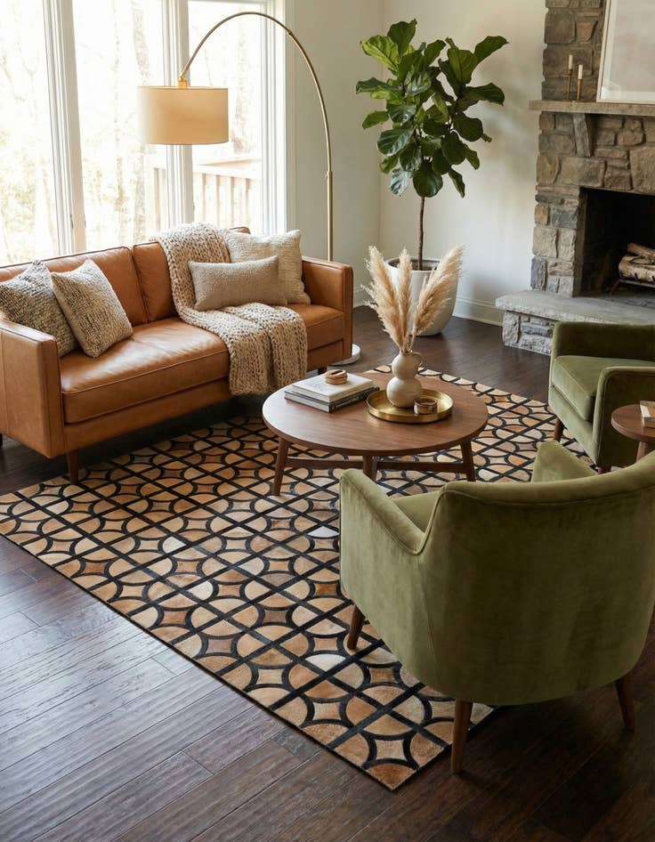 Detail image of 5' x 7' 9 Cowhide Rug