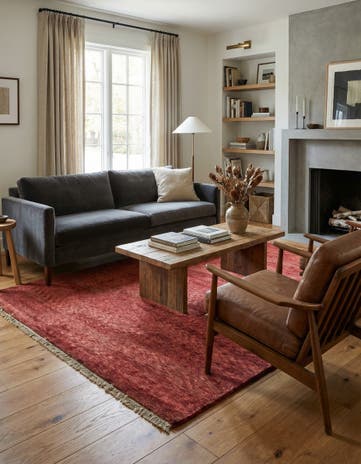 4' 8 x 6' 9 Hand Knotted Modern Ziegler Rug