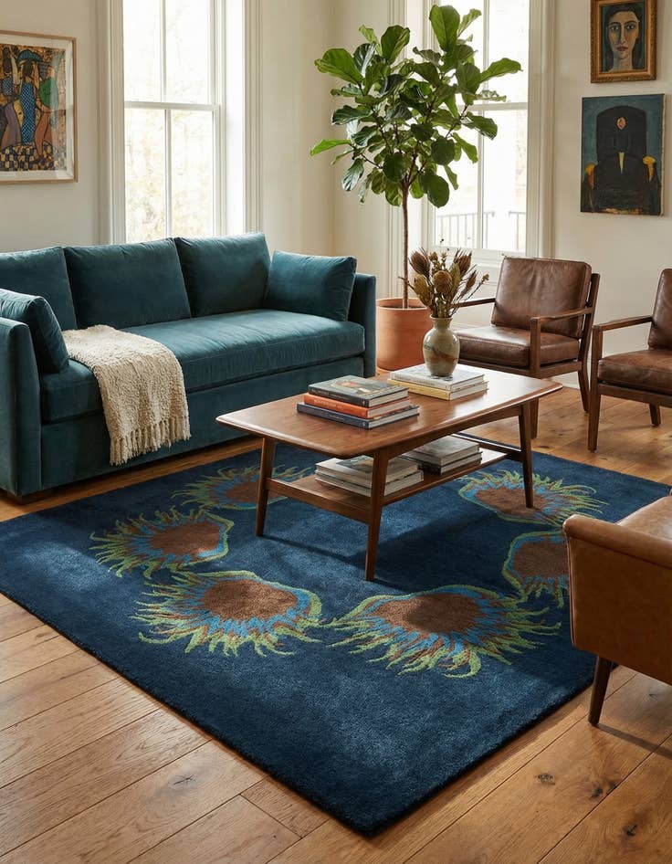 Detail image of 7' 6 x 7' 7 Agra Square Rug