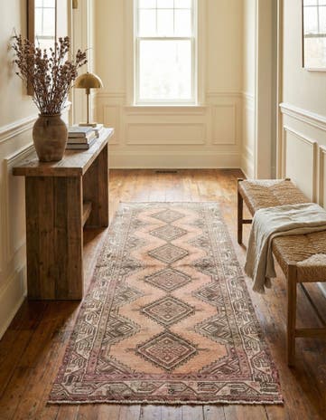 2' 6 x 6' 1 Hand Knotted Ultra Vintage Persian Wool Runner Rug