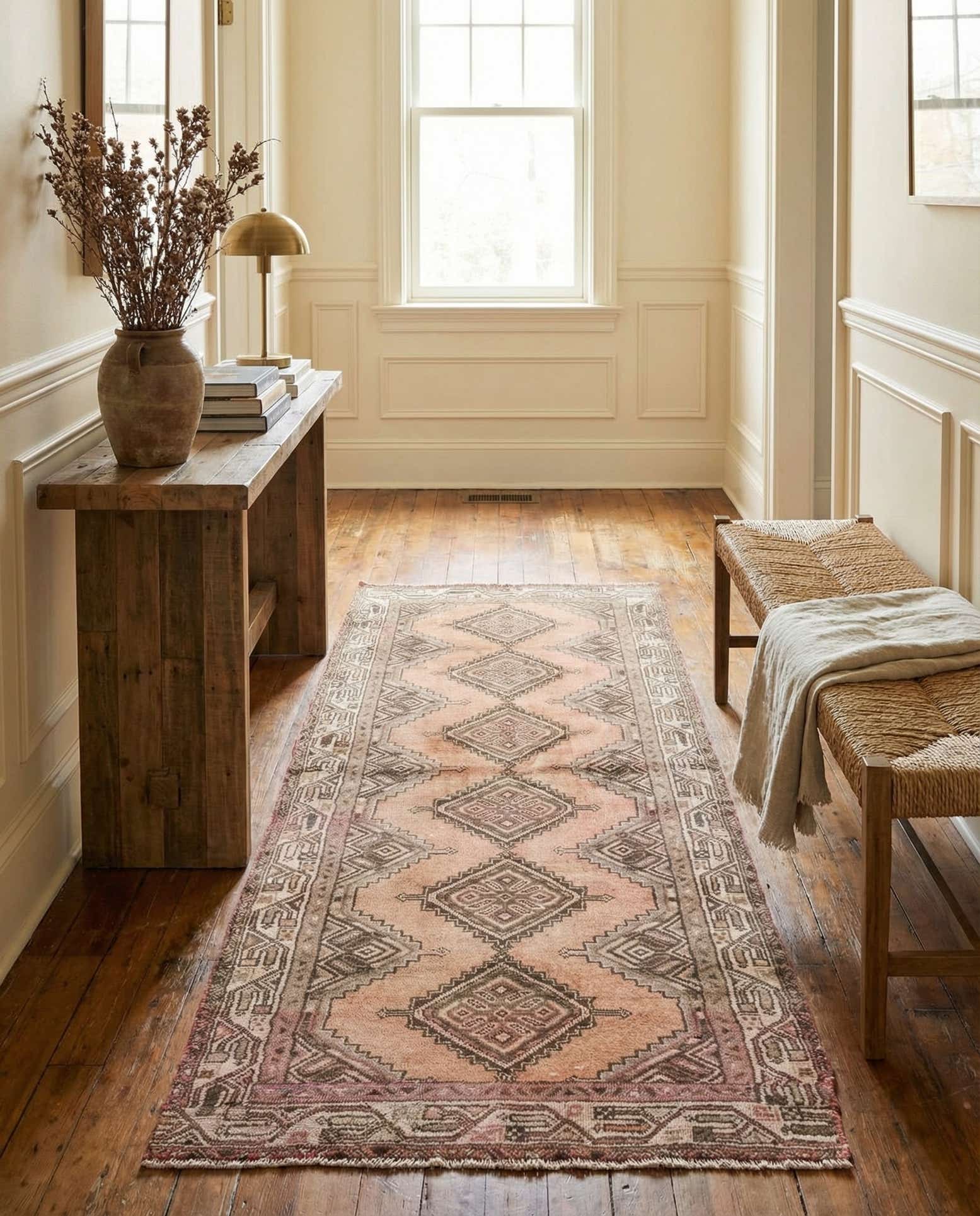 2' 6 x 6' 1 Hand Knotted Ultra Vintage Persian Wool Runner Rug