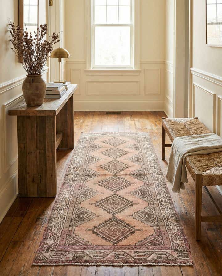 2' 6 x 6' 1 Hand Knotted Ultra Vintage Persian Wool Runner Rug