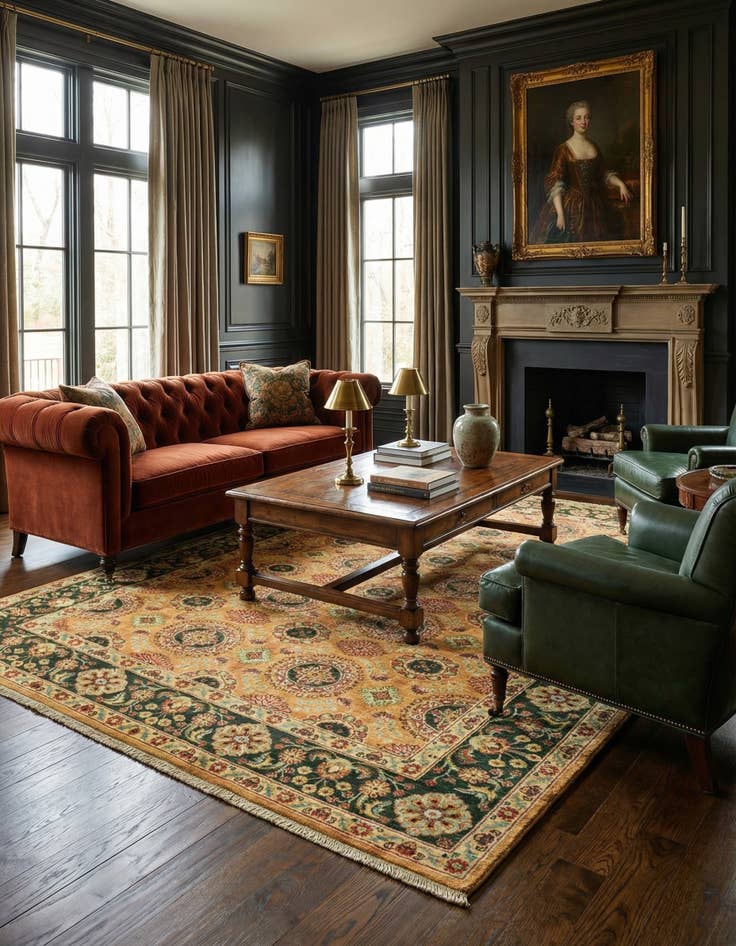 Detail image of 5' 9 x 8'  Hand Knotted Ariana Ziegler Rug