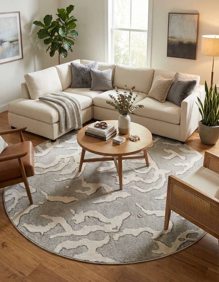 Detail image of  10' x 10'  Washable Sabrina Soto Indoor / Outdoor Round Rug