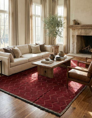 8' 10 x 13' Hand Knotted Moroccan Wool Rug