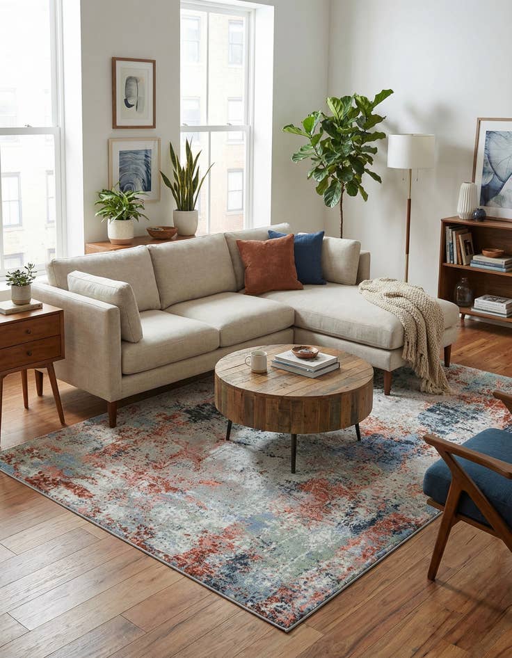 Detail image of 5' 3 x 8' Kamala Washable Rug