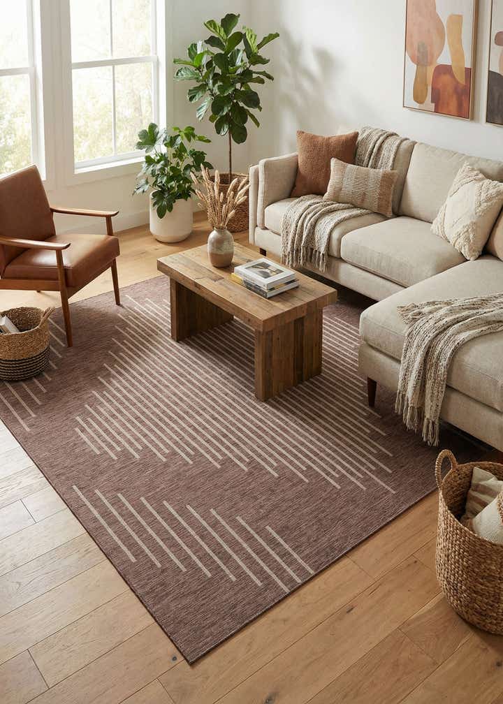 10' 8 x 10' 8 Easy-Clean Modern Indoor / Outdoor Square Rug