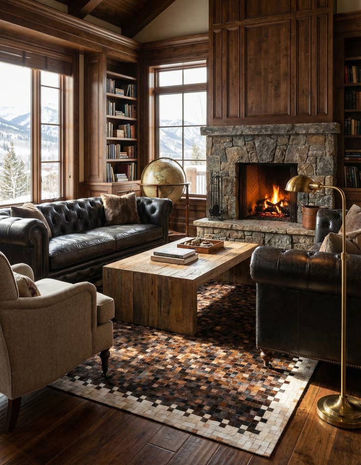 Detail image of 8' 1 x 9' 10 Cowhide Stocks Rug