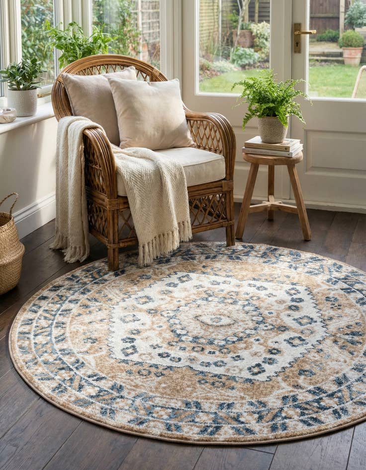 Detail image of  3' x 3' Oxford Round Rug