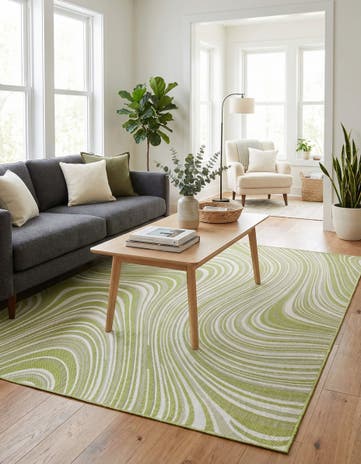 7' x 10' Easy-Clean Modern Indoor / Outdoor Rug