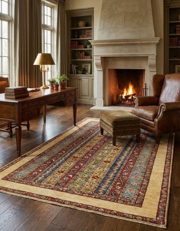 4' 9 x 6' 6 Hand Knotted Ariana Ziegler Rug
