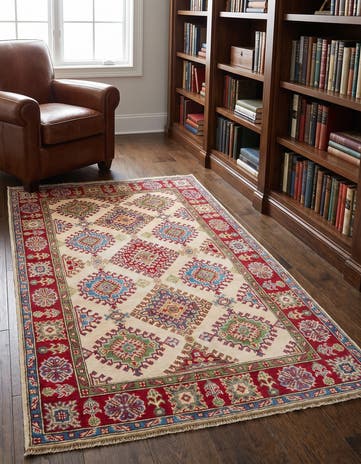 3' 10 x 6' Hand Knotted Kazak Rug
