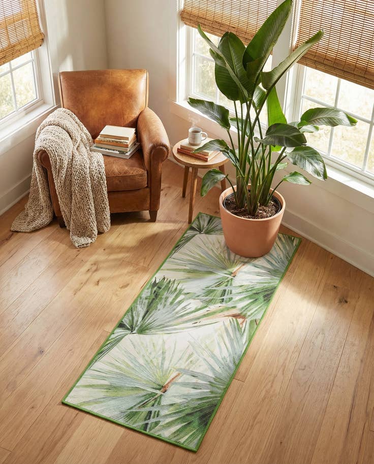 Detail image of 2' x 8' Easy-Clean Jill Zarin Caribbean Indoor / Outdoor Runner Rug