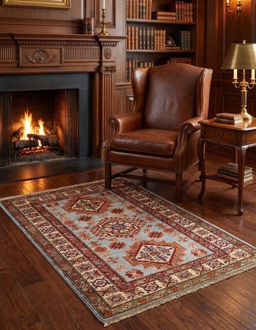 2' 10 x 4' 3 Hand Knotted Kazak Rug