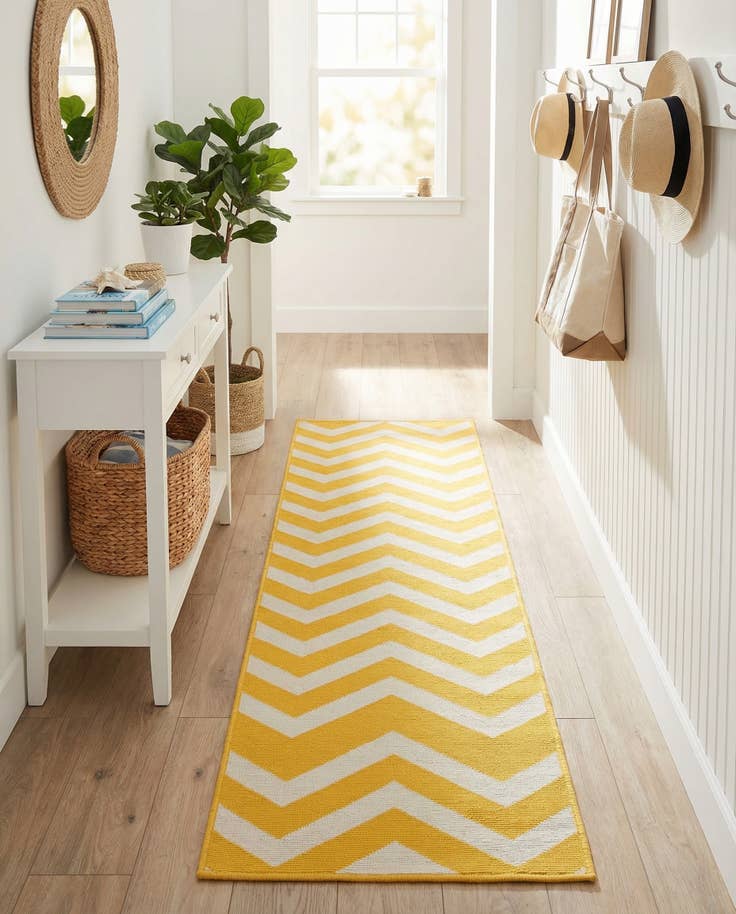 Detail image of 2' x 6' Easy-Clean Coastal Indoor / Outdoor Runner Rug
