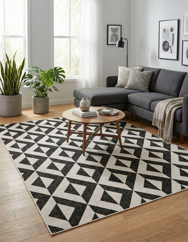 Detail image of 7' 10 x 11'  Washable Jill Zarin Napa Indoor / Outdoor Rug