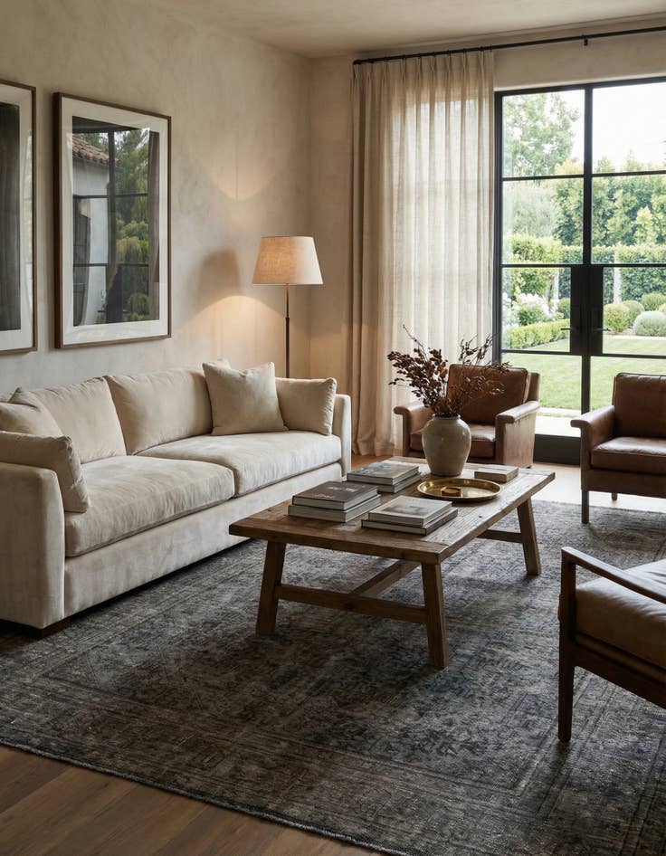 Detail image of 6' 5 x 9' 4  Hand Knotted Ultra Vintage Persian Wool Rug