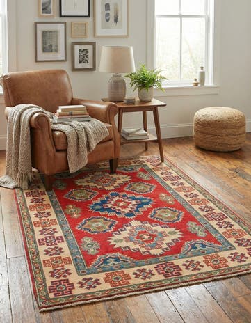3' 3 x 4' 10 Hand Knotted Kazak Rug