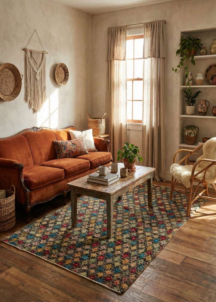 4' x 5' 8 Hand Knotted Balouch Wool Rug