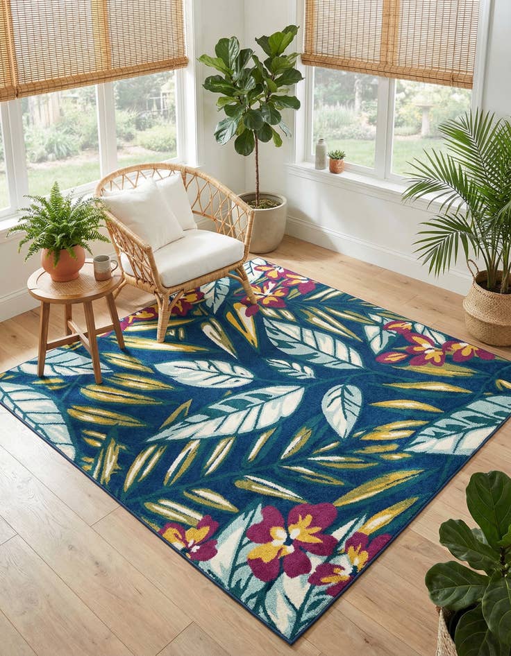 Detail image of 7' 10 x 7' 10 Bloom Square Rug