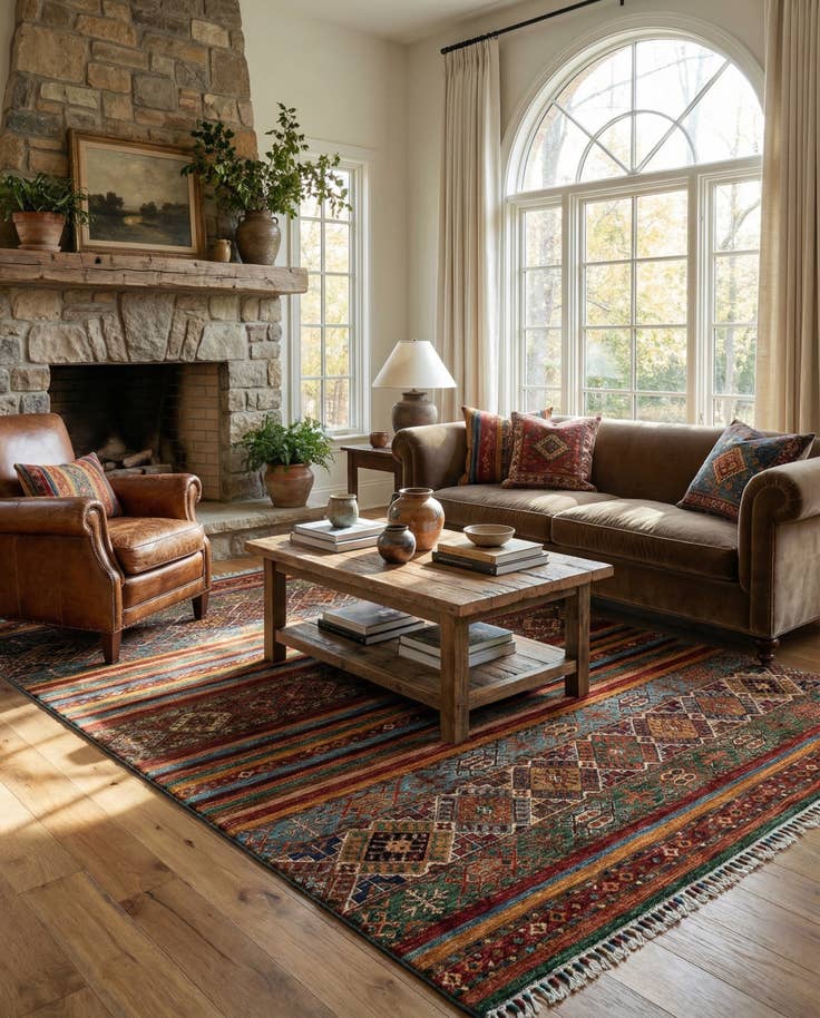 Detail image of 5' 7 x 7' 10 Torkman Wool Rug