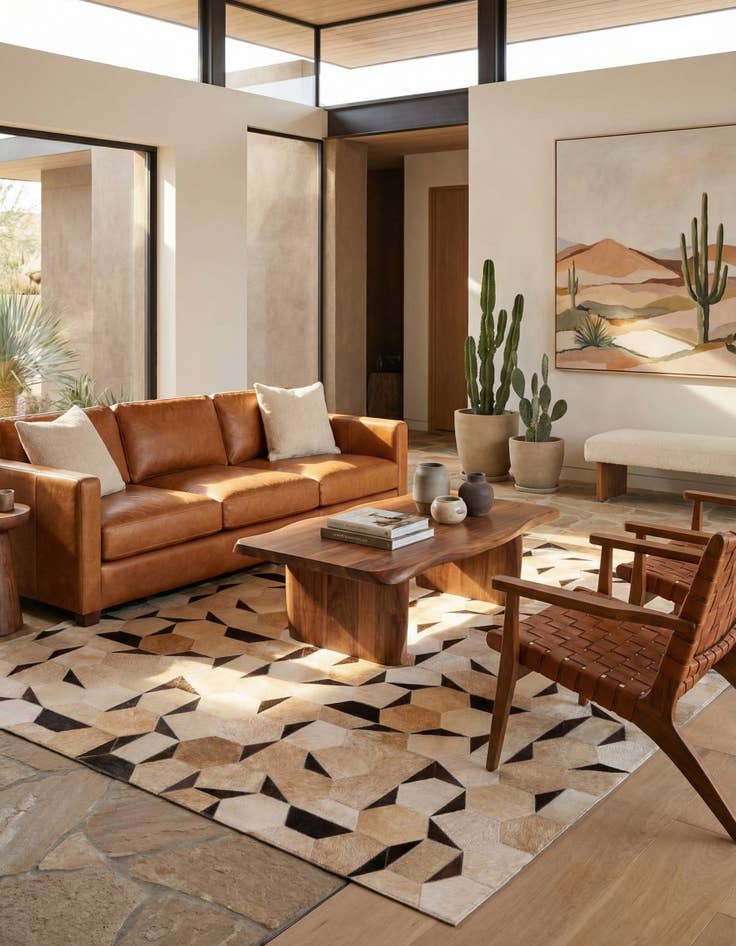 Detail image of 5' 2 x 8' Cowhide Rug