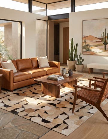 5' 2 x 8' Cowhide Rug