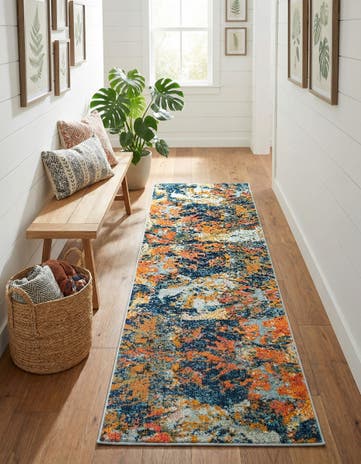 Washable Vivid Runner Rug