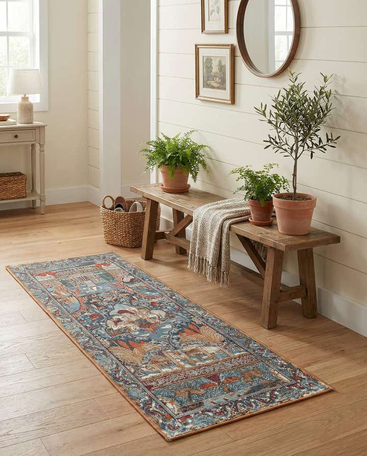2' x 5' Easy-Clean Traditional Indoor / Outdoor Runner Rug
