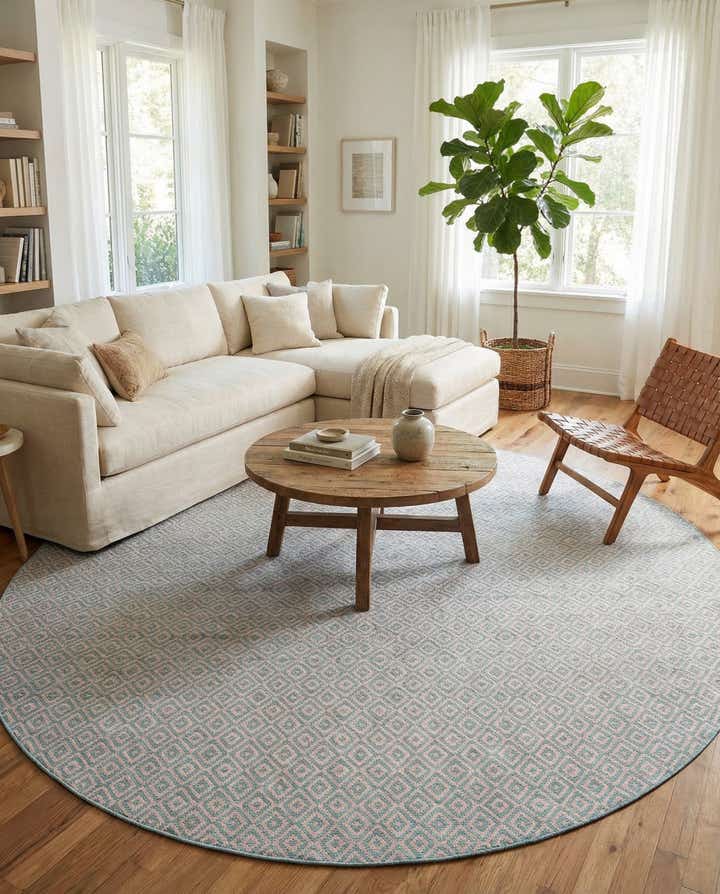 13' x 13' Easy-Clean Jill Zarin Costa Rica Indoor / Outdoor Round Rug