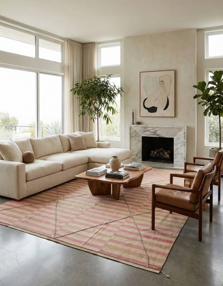 Detail image of  9' 4 x 12' 9  Hand Woven Kilim Modern Wool Rug