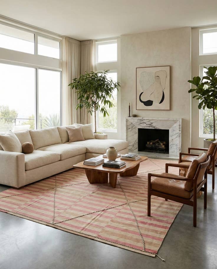 Detail image of 9' 4 x 12' 9 Hand Woven Kilim Modern Wool Rug