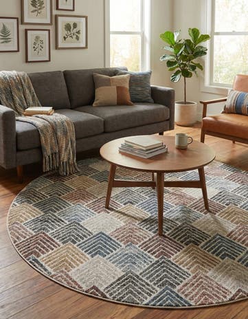 7' x 7' Eco Trellis Round Rug