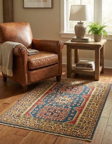 2' 9 x 3' 11 Hand Knotted Kazak Rug