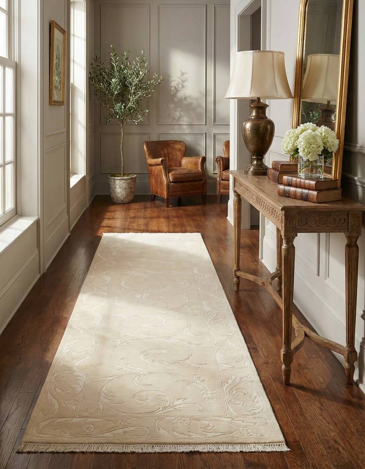 Detail image of 3' 3 x 13' 1  Hand Knotted Darya Wool Runner Rug