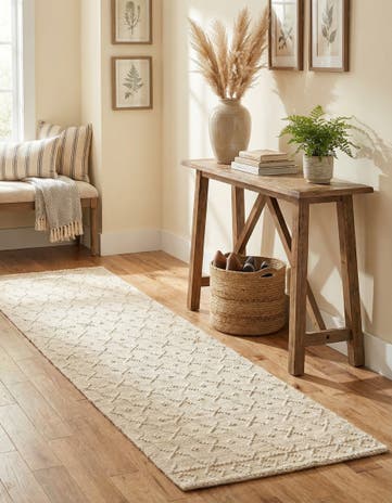 Ivory Hand Woven Larsa Jute Runner Rug