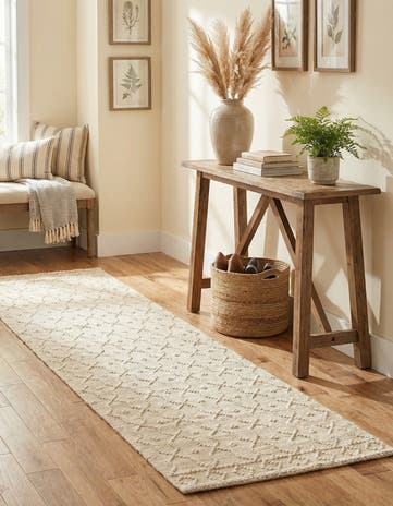 Ivory Hand Woven Larsa Jute Runner Rug