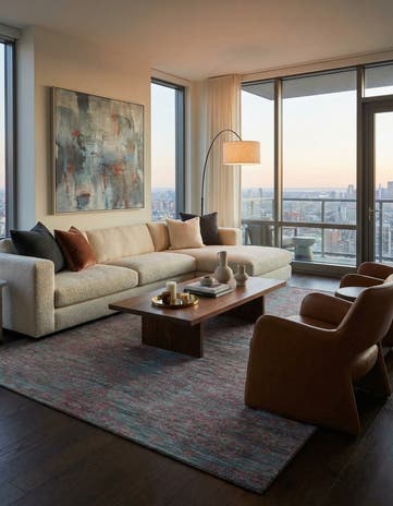 7' 11 x 10' 3 Modern Kamla Wool Rug