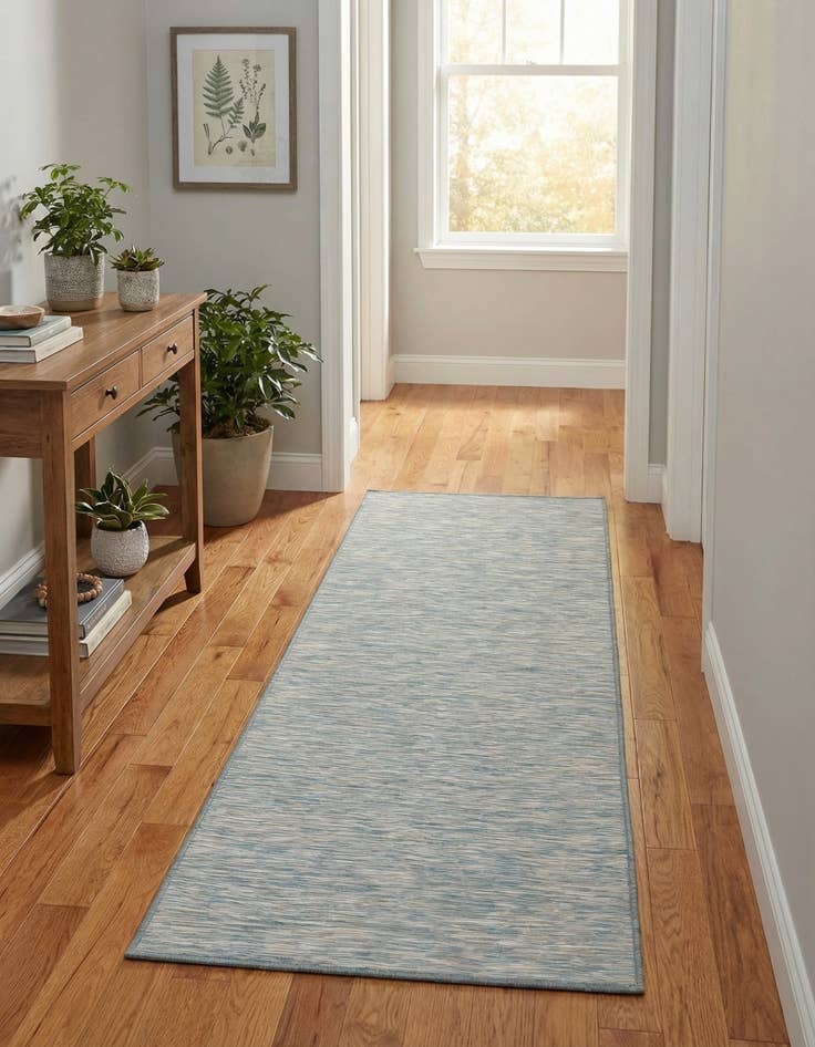 Detail image of 2' x 6'  Washable Solid Indoor / Outdoor Runner Rug