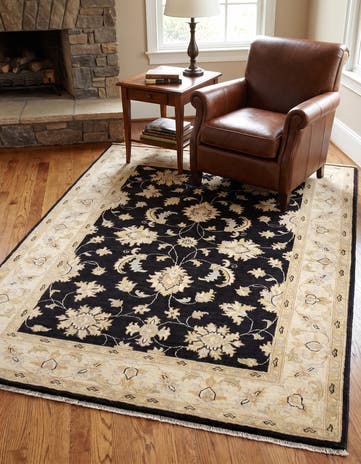 4' 11 x 6' 4 Hand Knotted Ziegler Rug