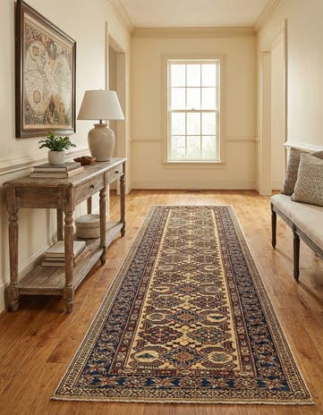 2' 9 x 9' 6 Hand Knotted Kazak Runner Rug