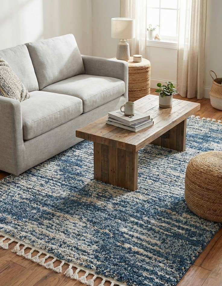 Detail image of 5' 3 x 8' Serenity Shag Rug