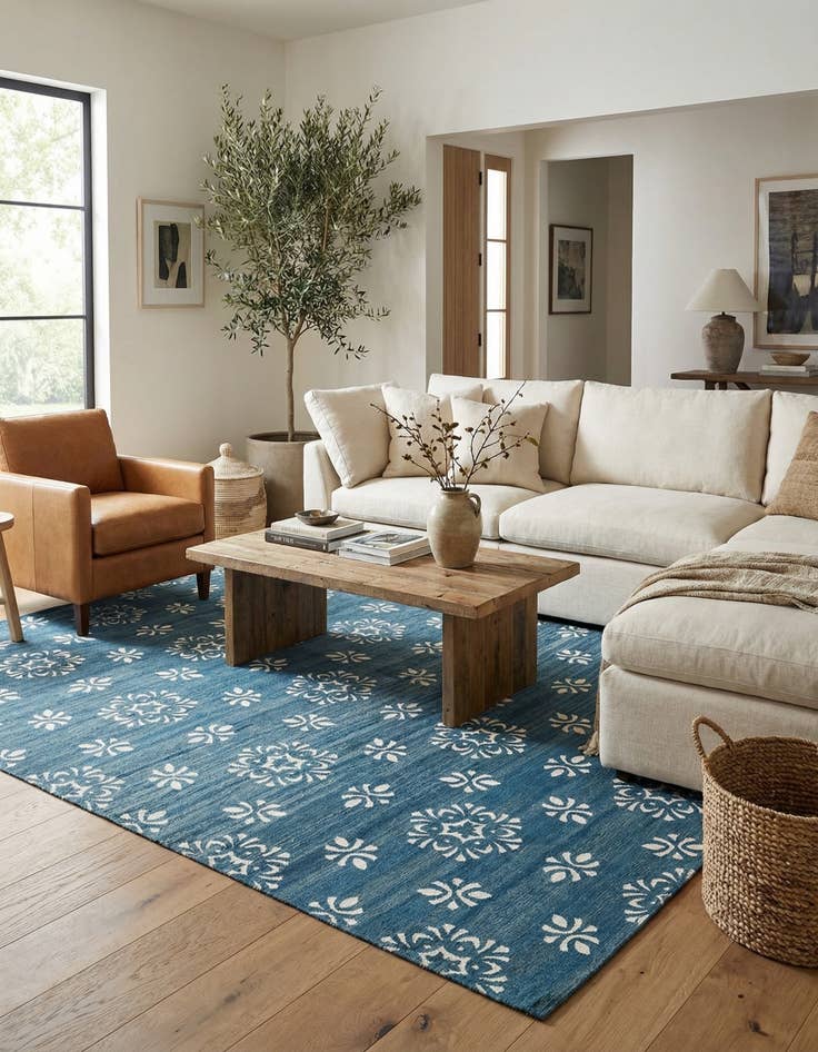 Detail image of 8' 5 x 11' 5  Hand Woven Kilim Modern Rug