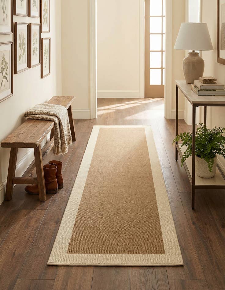 Detail image of  2' x 6' 1 Jill Zarin Border Wool Runner Rug