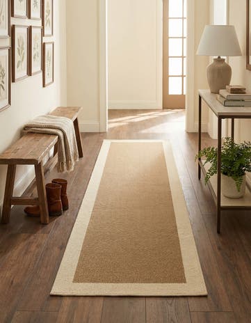2' x 6' 1 Jill Zarin Border Wool Runner Rug