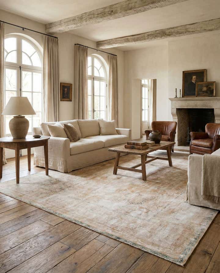 9' 10 x 13' Hand Knotted Ultra Vintage Persian Wool Rug