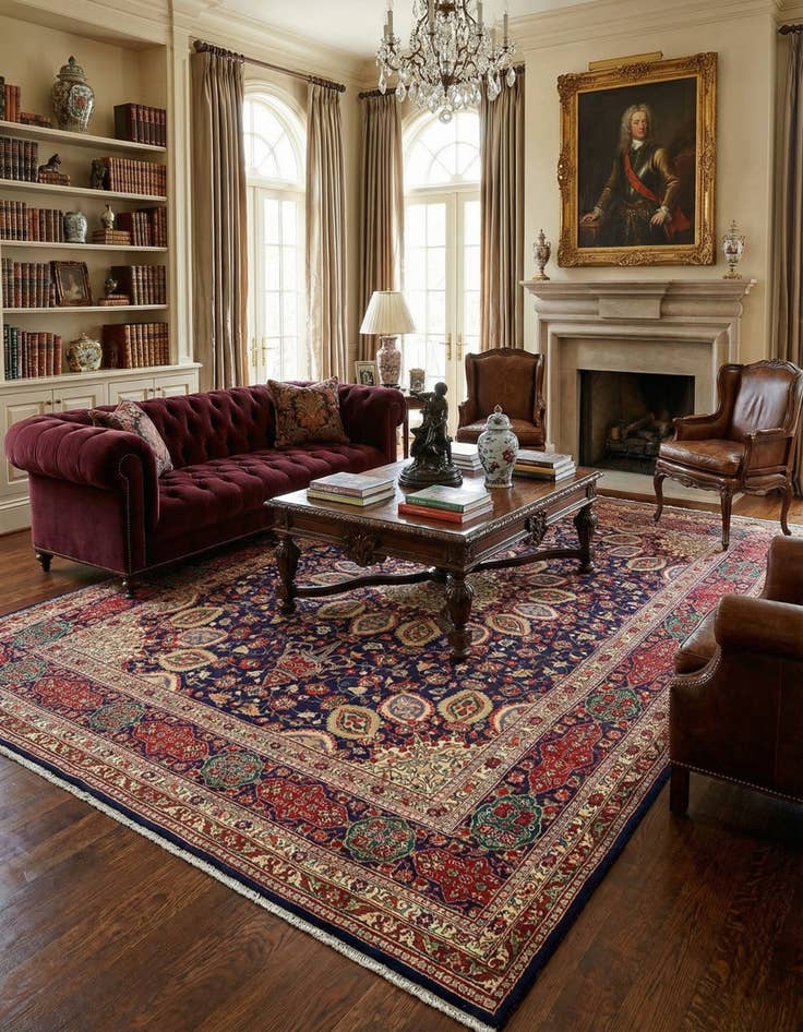 Detail image of  9' 9 x 12' 9 Tabriz Wool Rug