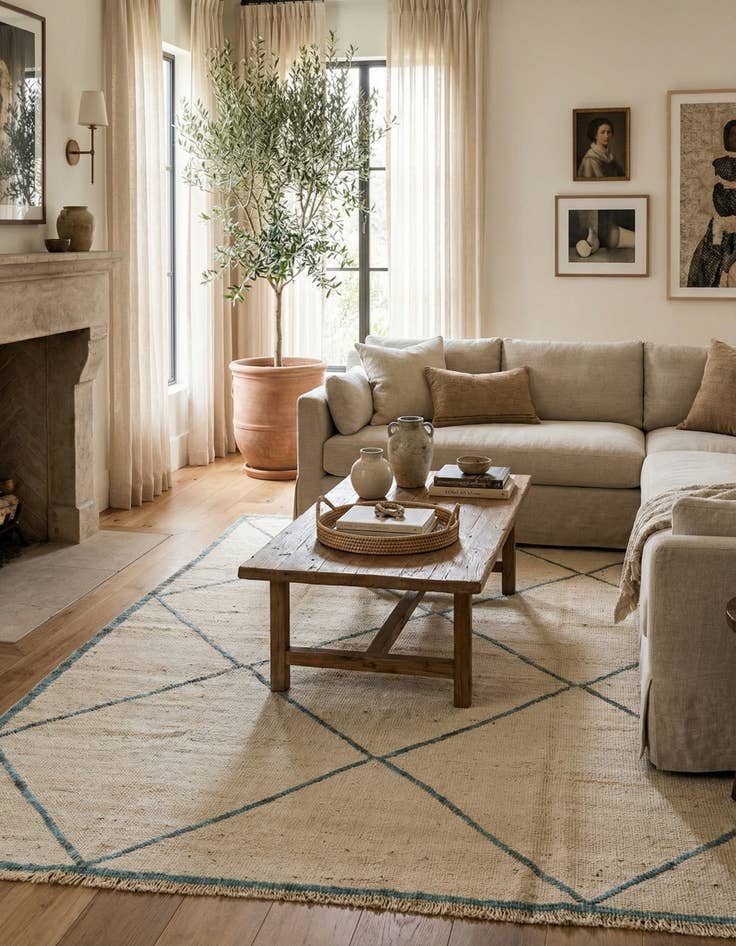 Detail image of 7' 10 x 10' 3  Hand Knotted Moroccan Wool Rug